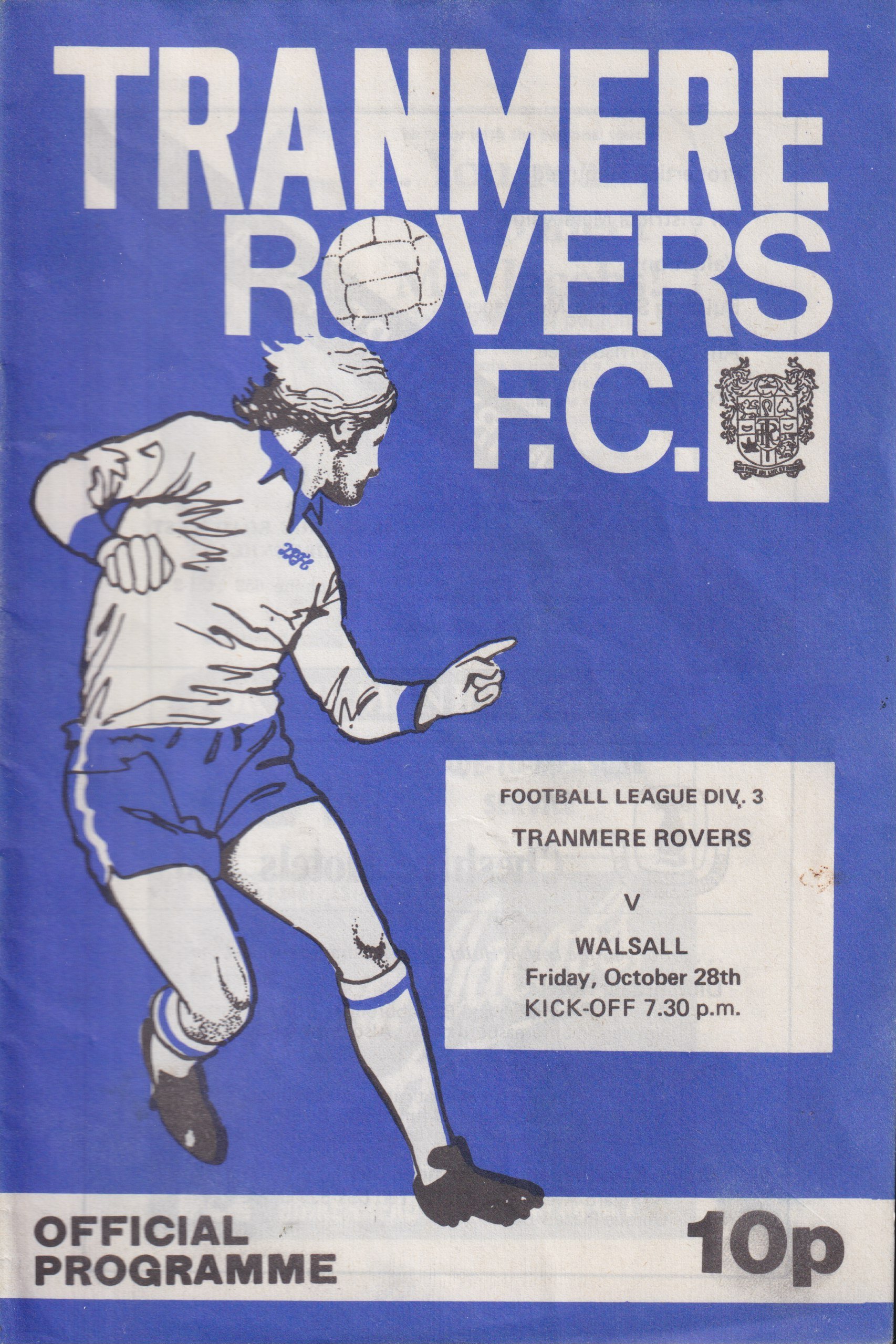 Tranmere Rovers v Walsall match programme